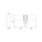 #07 40mm/40mm Euro Profile Double Cylinder