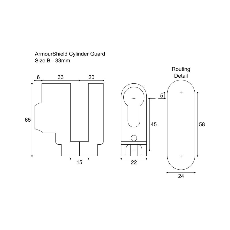 ArmourShield Euro Profile Lock Cylinder Guard TS007 2 Star Rated