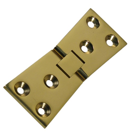 4" (102mm) Satin Brass Dovetail Counter Flap Hinge