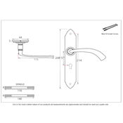 #11 - Gothic Curved Lever Door Handle on Lock Backplate