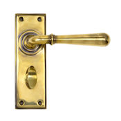 #18 - Orleans Lever Door Handle on Bathroom Privacy Lock Backplate