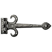 #14 Kirkpatrick 799 12" (321mm) Black Iron T (Tee) Strap Hinge