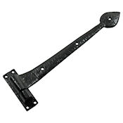 #01 Kirkpatrick 1814 10.5" (265mm) Black Iron Cranked Hook & Band Strap Hinge