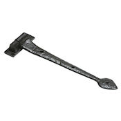 #01 Kirkpatrick 1814 10.5" (265mm) Black Iron Cranked Hook & Band Strap Hinge