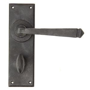 #17 - Avon Lever Door Handle on Bathroom Privacy Lock Backplate