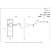 #20 - Palladio Lever Door Handle on Bathroom Privacy Lock Backplate