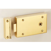 #02 - 5" Solid Brass Rim Door Latch