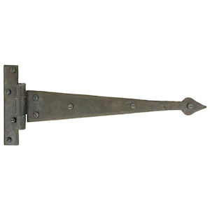 #15 12" (300mm) Hand Forged Gothic Arrow Head T (Tee) Strap Hinge