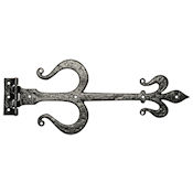 #25 Kirkpatrick 621 20" (506mm) Black Iron T (Tee) Strap Hinge