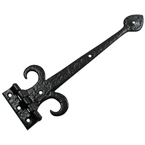 #15 Kirkpatrick 799 15" (397mm) Black Iron T (Tee) Strap Hinge