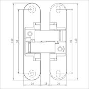 #02 ANSELMI AN 160 110mm 3D Concealed Hinge 60Kg