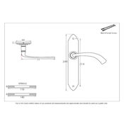 #05 - Gothic Curved Lever Door Handle on Latch Backplate