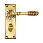 #17 - Marot Lever Door Handle on Bathroom Privacy Lock Backplate