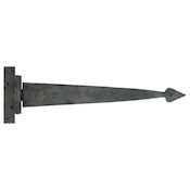 #19 15" (387mm) Hand Forged Gothic Arrow Head T (Tee) Strap Hinge