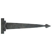 #19 15" (387mm) Hand Forged Gothic Arrow Head T (Tee) Strap Hinge