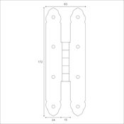 #02 Kirkpatrick 619 6.75" (172mm) 'H' Pattern Door Hinge