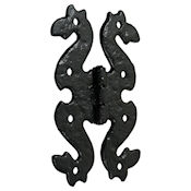 #04 Kirkpatrick 927 5" (130mm) Black Iron Decorative Snake Hinge