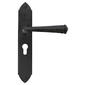 #16 - Gothic Lever Door Handle on Euro Lock Backplate