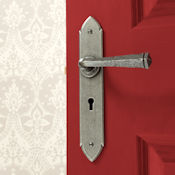 #10 - Gothic Lever Door Handle on Lock Backplate