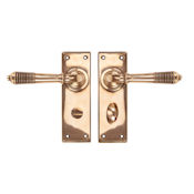 #17 - Marot Lever Door Handle on Bathroom Privacy Lock Backplate