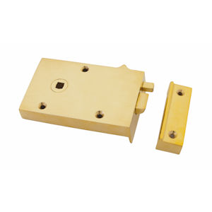 #05 - 5" Solid Brass Privacy Rim Door Lock