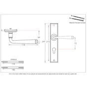 #15 - Avon Lever Door Handle on Long 72mm Euro Lock Backplate