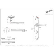 #22 - Cromwell Lever Door Handle on Bathroom Privacy Lock Lock Backplate