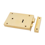 #08 - 7" Solid Brass Rim Door Lock