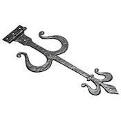 #25 Kirkpatrick 621 20" (506mm) Black Iron T (Tee) Strap Hinge