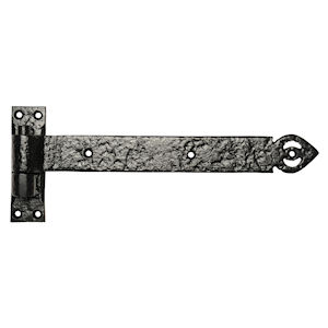 #04 Kirkpatrick 810 19" (482mm) Black Iron Cranked Hook & Band Strap Hinge