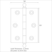 #15 Simonswerk 0315 2.5" (63mm) Solid Brass Cabinet Finial Hinge