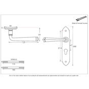 #16 - Gothic Lever Door Handle on Euro Lock Backplate