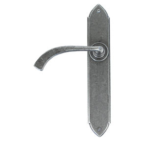 #05 - Gothic Curved Lever Door Handle on Latch Backplate