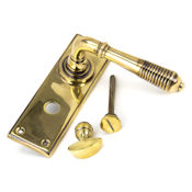 #17 - Marot Lever Door Handle on Bathroom Privacy Lock Backplate