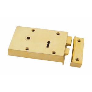 #07 - 5.5" Solid Brass Rim Door Lock