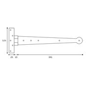 #03 - 15" Penny End T (Tee) Strap Hinge