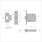#03 Imperial G4072 Heavy Duty Adjustable Mortice Roller Bolt Latch