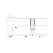 #09 - 45mm/45mm Euro Profile Double Cylinder