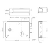 #05 - 1439 6" Heavy Steel Rim Door Lock