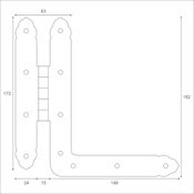 #03 Kirkpatrick 620 6.75" (172mm) 'HL' Pattern Door Hinge