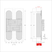 #05 CEAM 1131 160mm 3D Concealed Hinge 80-120Kg