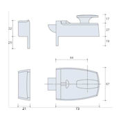 #01 - Legge 727 Cylinder Rim Nightlatch