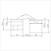 #01 ANSELMI AN 150 110mm 3D Concealed Hinge 40Kg - Reduced Frame Part