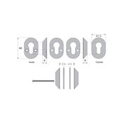 Imperial G9527 High Security Euro Profile Lock Cylinder Escutcheon Set