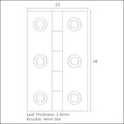 #01 Simonswerk 0920 1.5" (38mm) Solid Brass Cabinet Hinge