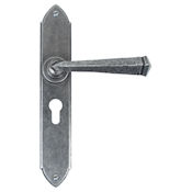 #16 - Gothic Lever Door Handle on Euro Lock Backplate