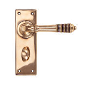 #17 - Marot Lever Door Handle on Bathroom Privacy Lock Backplate