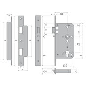 #09 - 110mm Euro Profile Cylinder Nightlatch