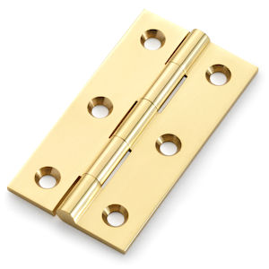 #10 2.5" (64mm) Solid Brass Cabinet Hinge
