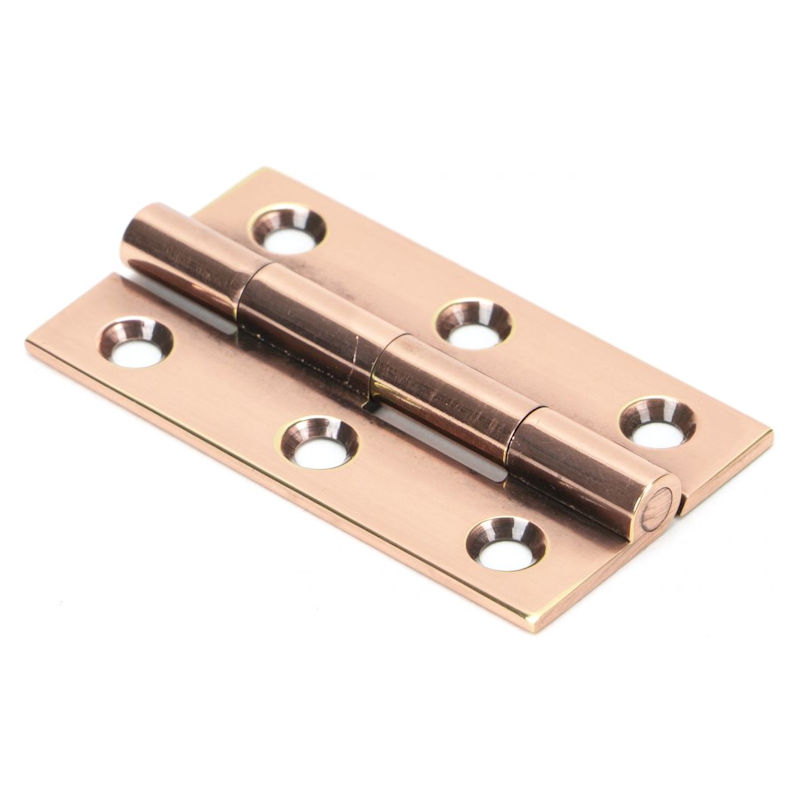 2" (50mm) Solid Bronze Butt Hinge Aged Polished